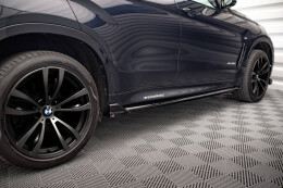 Seitenschweller Ansatz Cup Leisten V.2 für BMW X6 M-Paket F16 schwarz Hochglanz