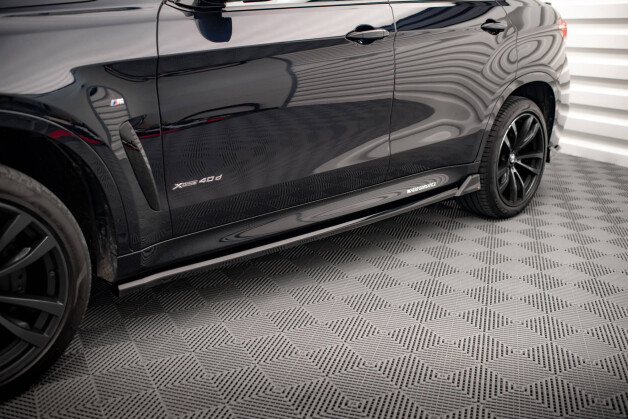 Seitenschweller Ansatz Cup Leisten V.2 passend für BMW X6 M-Paket F16 Carbon Look