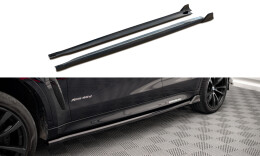 Seitenschweller Ansatz Cup Leisten V.2 passend für BMW X6 M-Paket F16 Carbon Look