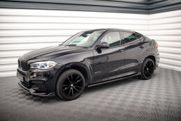 Seitenschweller Ansatz Cup Leisten V.2 passend für BMW X6 M-Paket F16 Carbon Look
