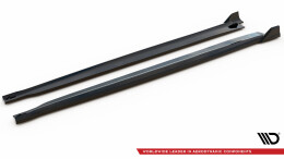Seitenschweller Ansatz Cup Leisten V.2 passend für BMW X6 M-Paket F16 Carbon Look