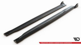 Seitenschweller Ansatz Cup Leisten V.2 passend für BMW X6 M-Paket F16 Carbon Look