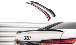 Heck Spoiler Aufsatz Abrisskante passend für Audi A6 Limousine C8 / C8 Facelift schwarz Hochglanz