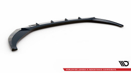 Cup Spoilerlippe Front Ansatz V.1 passend für Audi A6 C8 schwarz Hochglanz