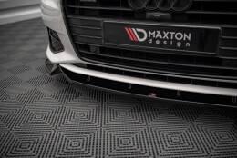 Cup Spoilerlippe Front Ansatz V.2 passend für Audi A6 C8 schwarz Hochglanz