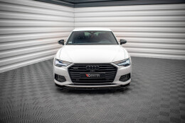 Cup Spoilerlippe Front Ansatz V.3 passend für Audi A6 C8 schwarz Hochglanz