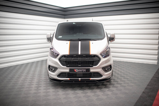 Street+ Spoilerlippe Front Ansatz passend für Ford Transit Custom ST-Line Mk1 FL schwarz Hochglanz