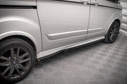 Seitenschweller Ansatz Cup Leisten für Ford Transit Custom ST-Line Mk1 Facelift schwarz Hochglanz