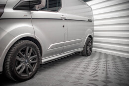 Seitenschweller Ansatz Cup Leisten für Ford Transit Custom ST-Line Mk1 FL schwarz Hochglanz