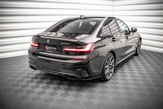 Street+ Heck Ansatz Flaps V.4 passend für BMW M340i G20 / G21 schwarz Hochglanz