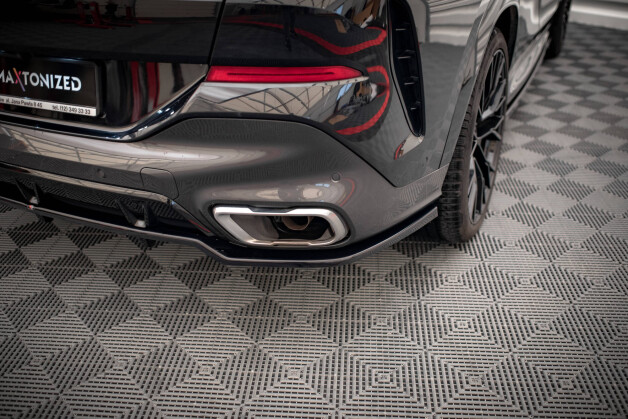 Mittlerer Cup Diffusor Heck Ansatz V.2 passend für BMW X6 M-Paket G06 schwarz Hochglanz