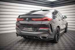 Mittlerer Cup Diffusor Heck Ansatz V.2 passend für BMW X6 M-Paket G06 schwarz Hochglanz