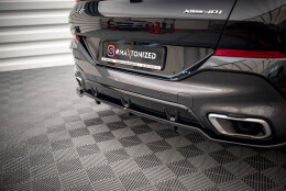 Mittlerer Cup Diffusor Heck Ansatz V.2 passend für BMW X6 M-Paket G06 schwarz Hochglanz