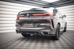 Mittlerer Cup Diffusor Heck Ansatz V.3 passend für BMW X6 M-Paket G06 schwarz Hochglanz