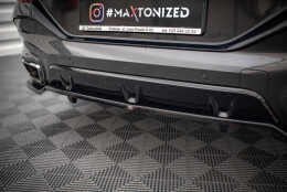 Mittlerer Cup Diffusor Heck Ansatz V.3 passend für BMW X6 M-Paket G06 schwarz Hochglanz