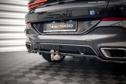 Mittlerer Cup Diffusor Heck Ansatz V.3 passend für BMW X6 M-Paket G06 schwarz Hochglanz