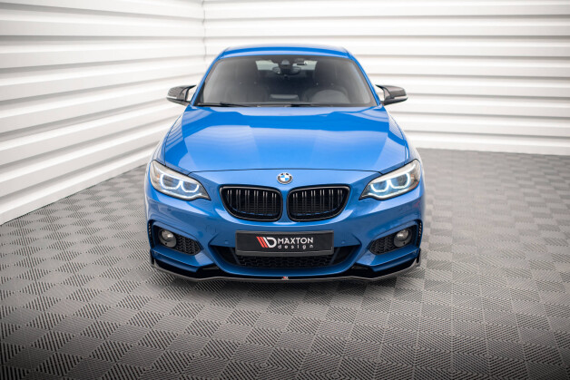 Cup Spoilerlippe Front Ansatz V.1 passend für BMW 2 M-Paket F22 schwarz Hochglanz