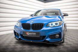 Street+ Spoilerlippe Front Ansatz V.1 passend für BMW 2 M-Paket F22 schwarz Hochglanz