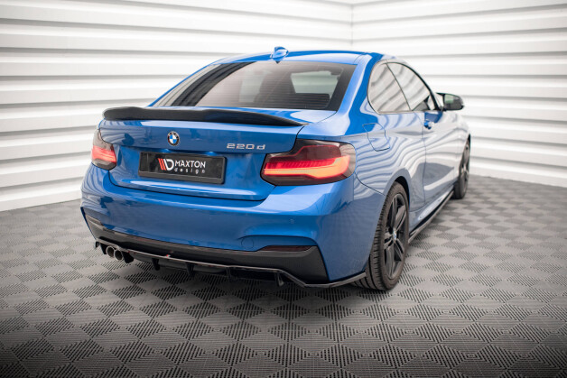 Mittlerer Cup Diffusor DTM Look Heck Ansatz für BMW 2 M-Paket F22 schwarz Hochglanz