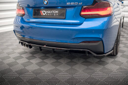 Mittlerer Cup Diffusor Heck Ansatz DTM Look passend für BMW 2 M-Paket F22 schwarz Hochglanz