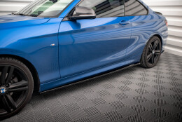 Seitenschweller Ansatz Cup Leisten passend für BMW 2 M-Paket F22 schwarz Hochglanz