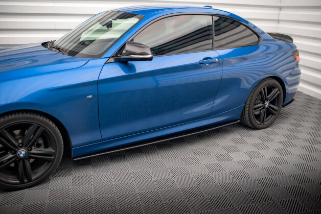 Street Pro Seitenschweller Ansatz Cup Leisten passend für BMW 2 M-Paket F22 rot