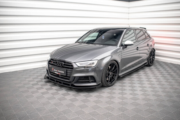 Front Stoßstange Flaps passend für Audi S3 / A3 S-Line Sportback 8V Facelift FLAPS HOCHGLANZ