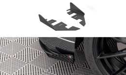 Heck Stoßstangen Flaps / Wings für Audi S3 Sportback 8V Facelift schwarz Hochglanz