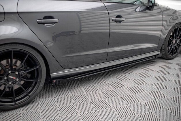 Seitenschweller Flaps passend für Audi S3 / A3 S-Line Sportback 8V Facelift FLAPS HOCHGLANZ