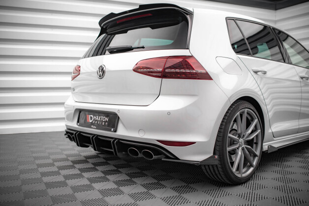 Hintere Seiten Flaps passend für VW Golf R Mk7 schwarz Hochglanz