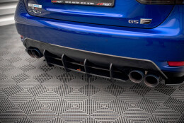 Street Pro Heckschürze Heck Ansatz Diffusor passend für Lexus GS F Mk4 Facelift SCHWARZ