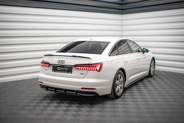 Street Pro Heckschürze Heck Ansatz Diffusor passend für Audi A6 C8 SCHWARZ