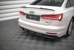 Street Pro Heckschürze Heck Ansatz Diffusor passend für Audi A6 C8 SCHWARZ