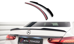 Heck Spoiler Aufsatz Abrisskante für Mercedes E Limo AMG-Line W213 FL schwarz Hochglanz