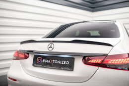 Heck Spoiler Aufsatz Abrisskante passend für Mercedes-Benz E Limousine AMG-Line W213 Facelift schwarz Hochglanz