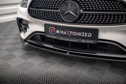 Cup Spoilerlippe Front Ansatz V.1 für Mercedes E AMG-Line W213 FL schwarz Hochglanz