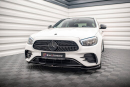 Cup Spoilerlippe Front Ansatz V.1 passend für Mercedes-Benz E AMG-Line W213 Facelift schwarz Hochglanz