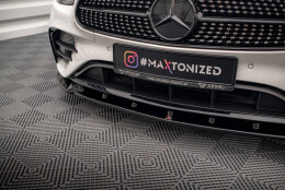 Cup Spoilerlippe Front Ansatz V.2 passend für Mercedes-Benz E AMG-Line W213 Facelift schwarz Hochglanz