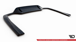 Mittlerer Cup Diffusor Heck Ansatz DTM Look passend für Mercedes-Benz E AMG-Line Limousine W213 Facelift schwarz Hochglanz