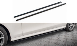 Seitenschweller Ansatz Cup Leisten für Mercedes-Benz E AMG-Line W213 Facelift schwarz Hochglanz