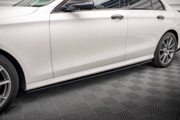 Seitenschweller Ansatz Cup Leisten passend für Mercedes-Benz E AMG-Line W213 Facelift schwarz Hochglanz