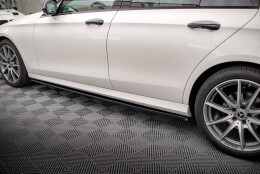 Seitenschweller Ansatz Cup Leisten passend für Mercedes-Benz E AMG-Line W213 Facelift schwarz Hochglanz
