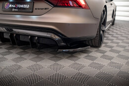 Heck Ansatz Flaps Diffusor V.2 passend für Audi e-Tron GT / RS GT Mk1 schwarz Hochglanz