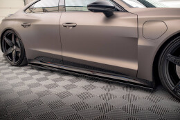 Seitenschweller Ansatz Cup Leisten V.1 passend für Audi e-Tron GT / RS GT Mk1 schwarz Hochglanz