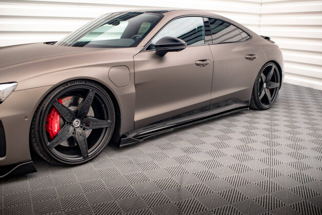 Seitenschweller Ansatz Cup Leisten V.2 passend für Audi e-Tron GT / RS GT Mk1 schwarz Hochglanz