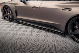 Seitenschweller Ansatz Cup Leisten V.2 passend für Audi e-Tron GT / RS GT Mk1 schwarz Hochglanz