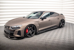 Street+ Seitenschweller Leisten V.2 passend für Audi e-Tron GT / RS GT Mk1 schwarz Hochglanz