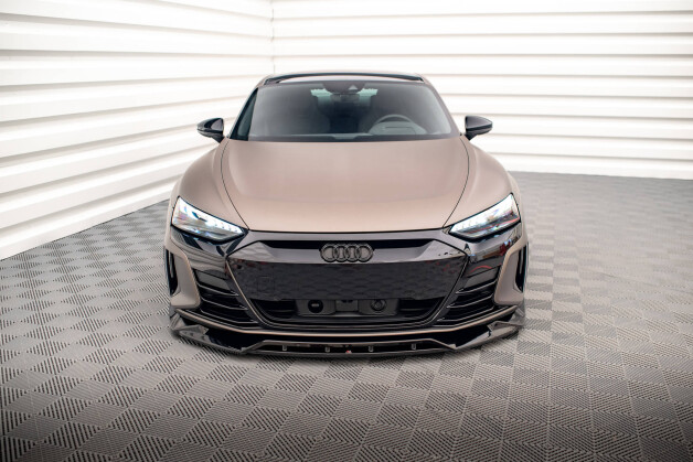 Cup Spoilerlippe Front Ansatz V.2 passend für Audi e-Tron GT / RS GT Mk1 schwarz Hochglanz