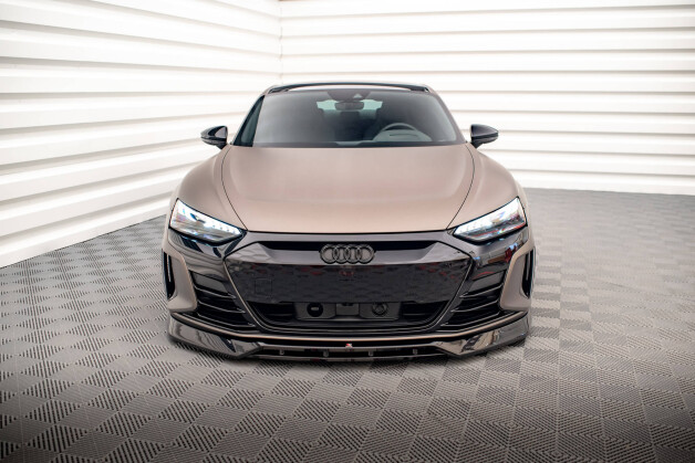 Cup Spoilerlippe Front Ansatz V.3 passend für Audi e-Tron GT / RS GT Mk1 schwarz Hochglanz