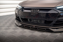 Cup Spoilerlippe Front Ansatz V.3 passend für Audi e-Tron GT / RS GT Mk1 schwarz Hochglanz